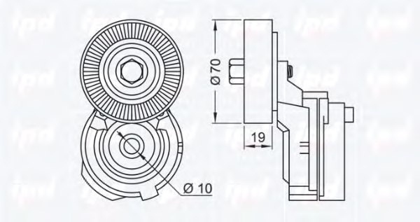 IPD 10-0827 Tensioner Lever, v-ribbed belt